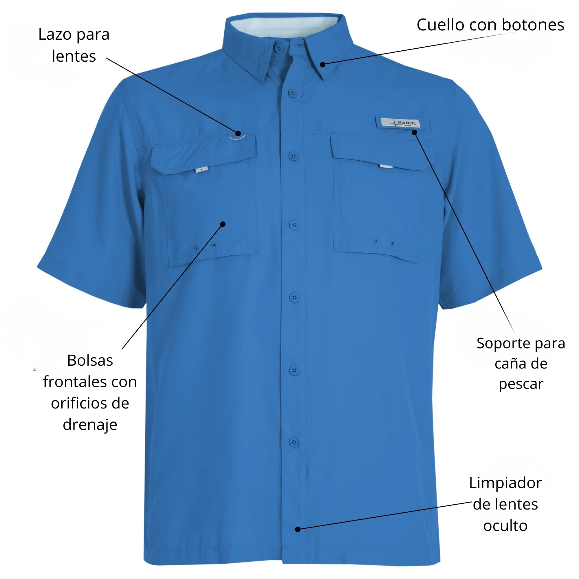Camisa Habit Flushing Bay manga corta