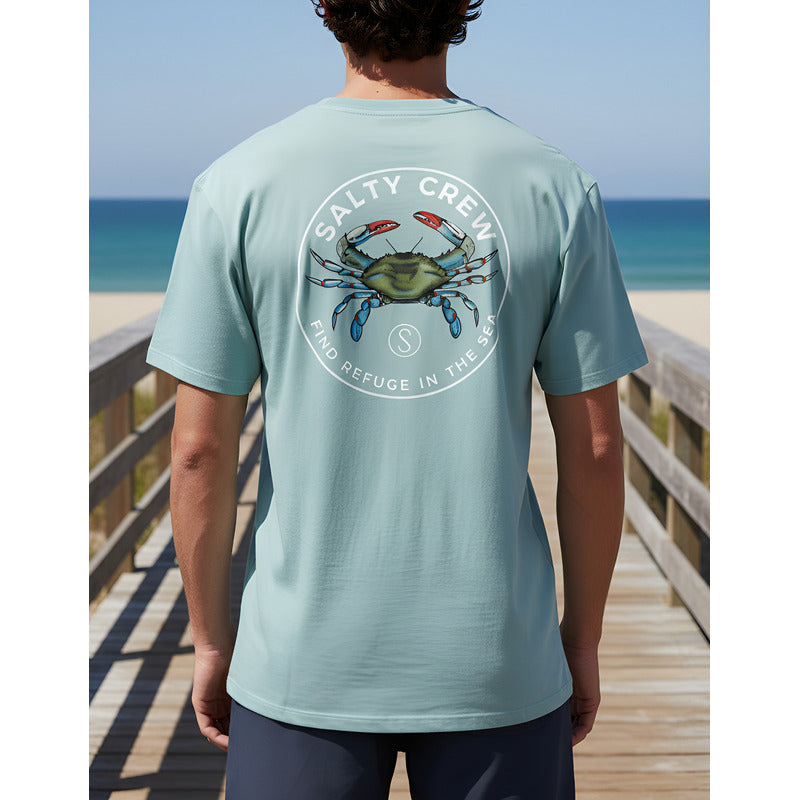 Playera Salty Crew Blue Crabber