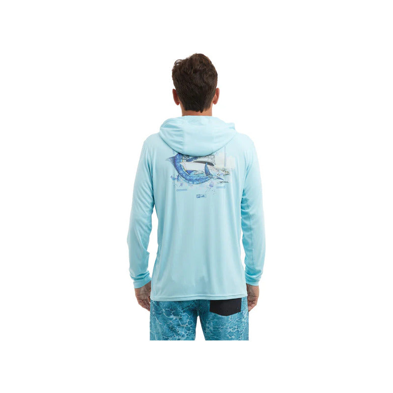 Playera Pelagic Vaportek Hooded