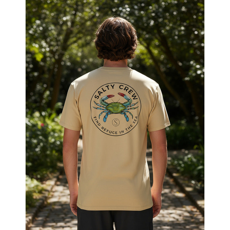 Playera Salty Crew Blue Crabber