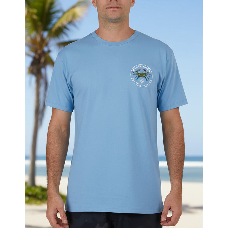 Playera Salty Crew Blue Crabber