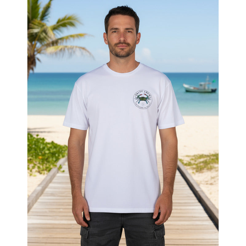 Playera Salty Crew Blue Crabber