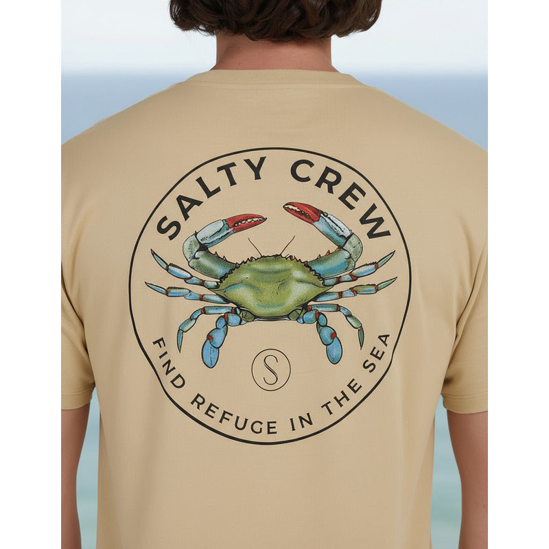 Playera Salty Crew Blue Crabber