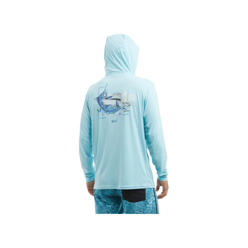 Playera Pelagic Vaportek Hooded