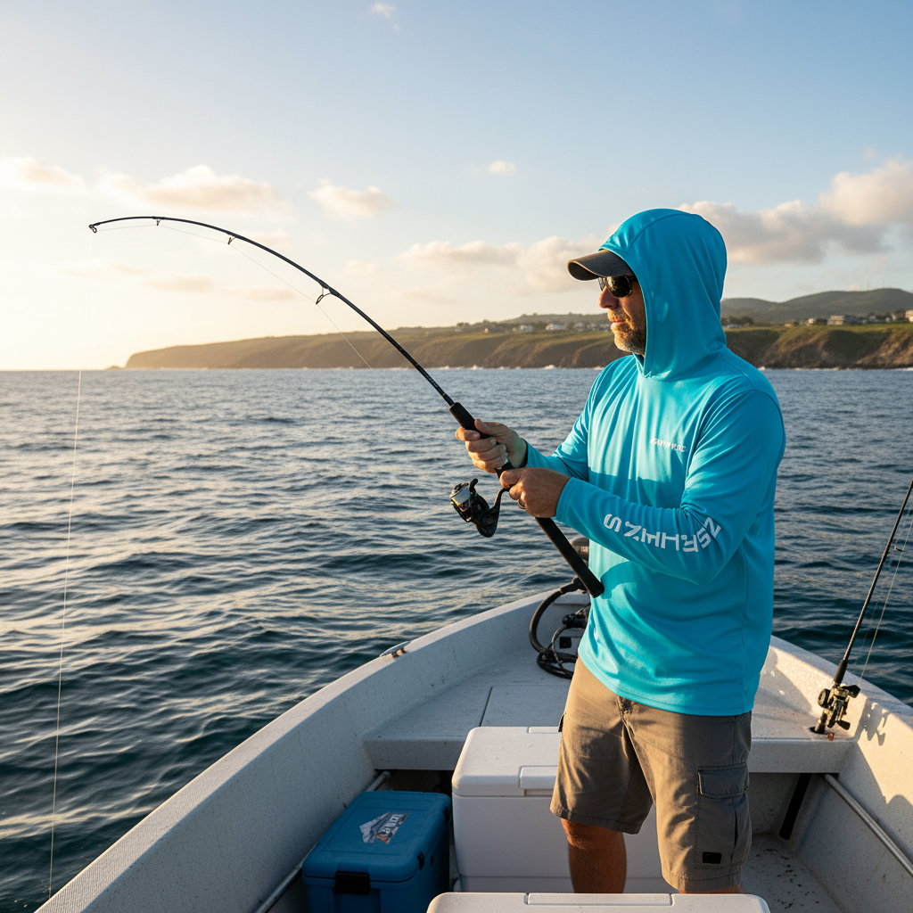 Playera Grundens Tough Sun Hoodie Tech