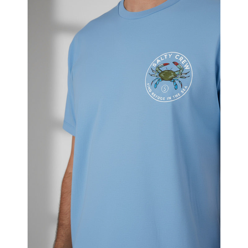 Playera Salty Crew Blue Crabber
