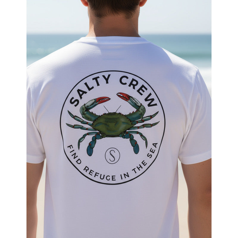 Playera Salty Crew Blue Crabber