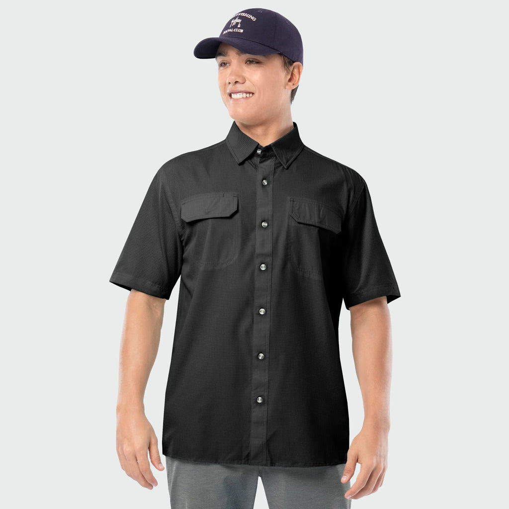 Camisa Guy Harvey Eco Angler Manga Corta Performance Fishing Shirt
