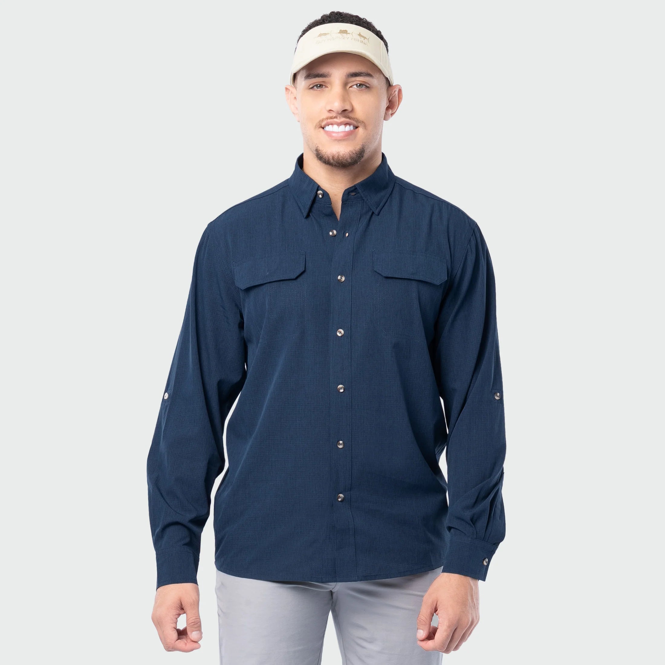 Camisa Guy Harvey Eco Angler Manga Larga Performance Fishing Shirt