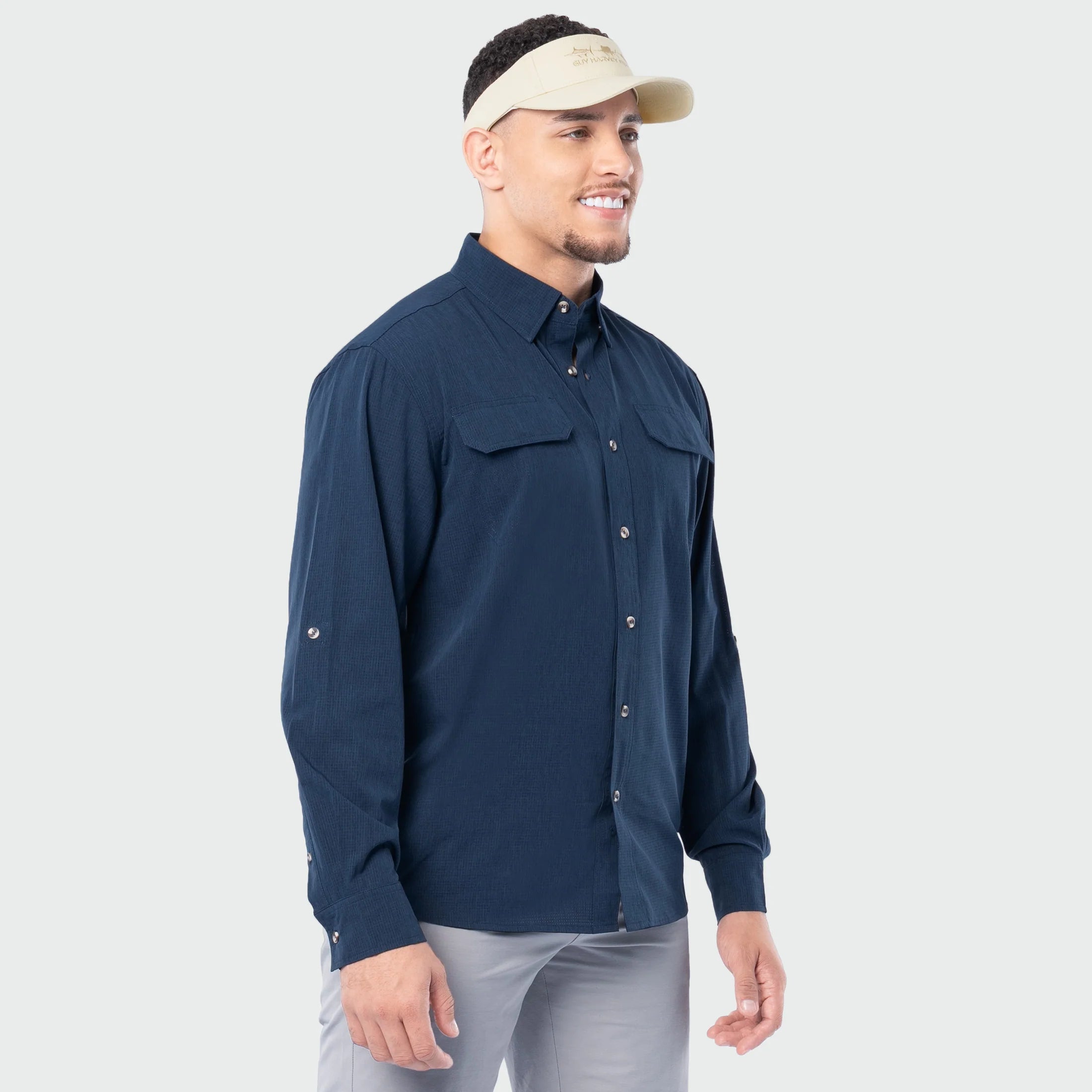 Camisa Guy Harvey Eco Angler Manga Larga Performance Fishing Shirt