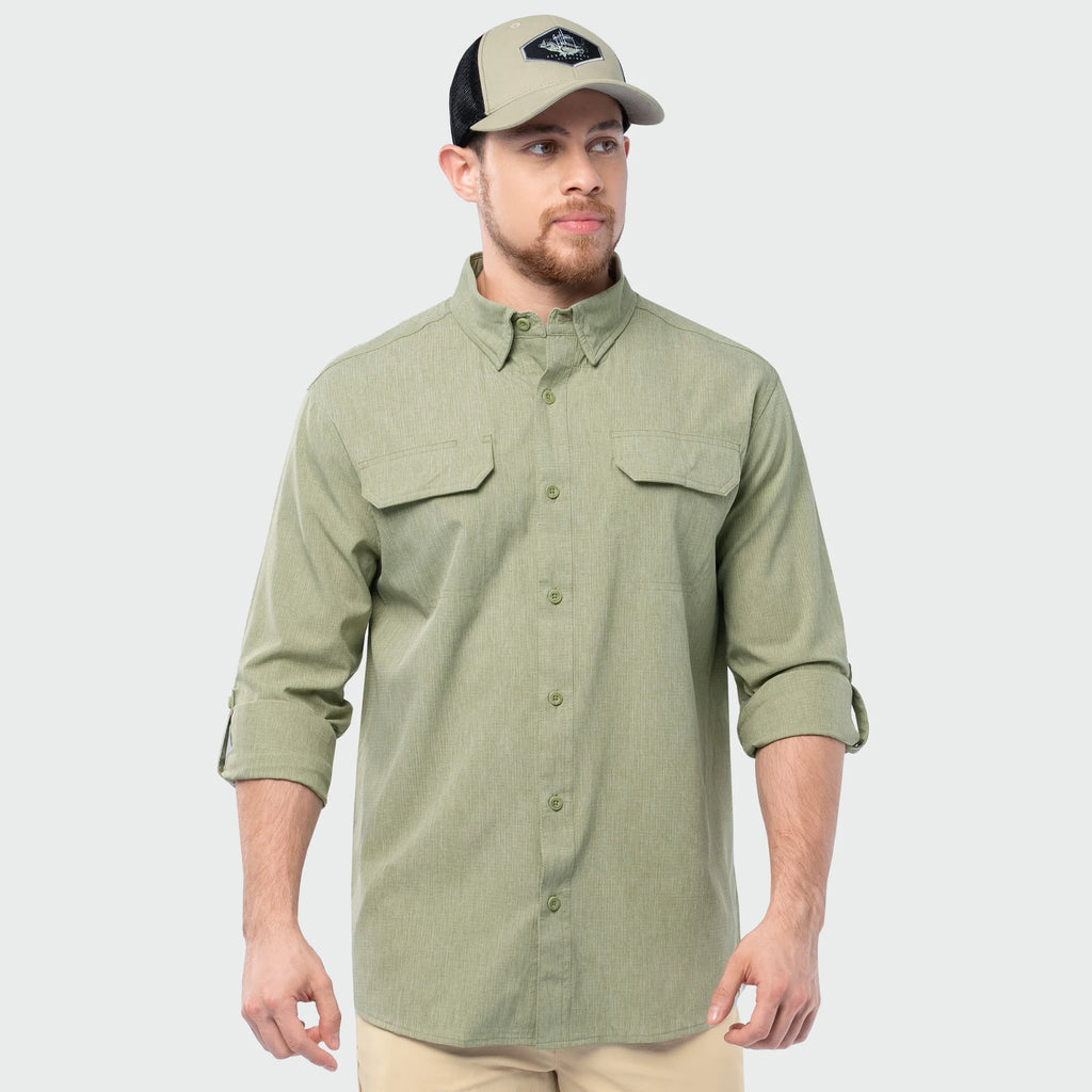 Camisa Guy Harvey Eco Angler Manga Larga Performance Fishing Shirt
