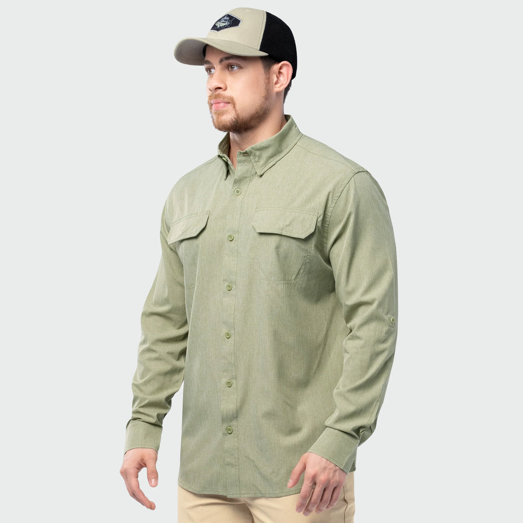 Camisa Guy Harvey Eco Angler Manga Larga Performance Fishing Shirt